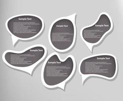 Speech Bubbles Shape Set Design, Vector Illustration