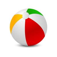 Single beach ball isolated, Vector Illustration