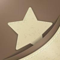 Star Shape Stitched Object, Vector Illustration