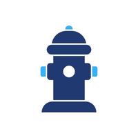 Fire Hydrant Silhouette Icon. Fire Extinguishing Hydrant Color Icon. Isolated Vector Illustration.