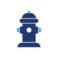 Fire Hydrant Silhouette Icon. Fire Extinguishing Hydrant Color Icon. Isolated Vector Illustration.