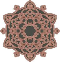 3D Mandala Multilayered Cut File SVG vector