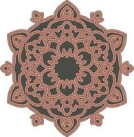 3D Mandala Multilayered Cut File SVG vector