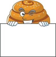 A cartoon character of kanelbulle vector