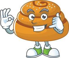 A cartoon character of kanelbulle vector