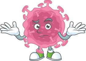 A cartoon character of corona virus parasite vector