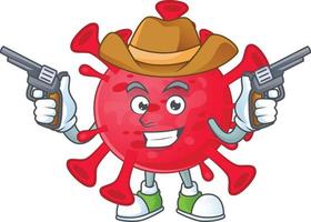 A cartoon character of coronavirus amoeba vector