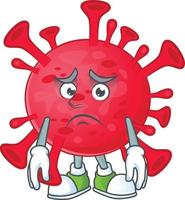 A cartoon character of coronavirus amoeba vector