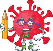 un dibujos animados personaje de coronavirus ameba vector