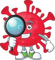 A cartoon character of coronavirus amoeba vector