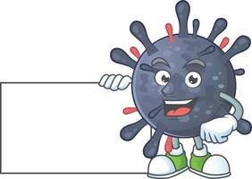 un dibujos animados personaje de coronavirus epidemia vector