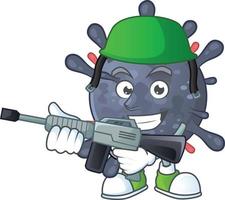 A cartoon character of coronavirus epidemic vector