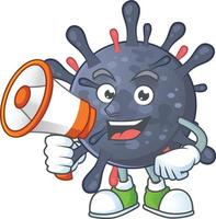 A cartoon character of coronavirus epidemic vector