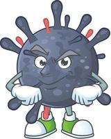 A cartoon character of coronavirus epidemic vector