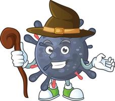 A cartoon character of coronavirus epidemic vector