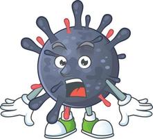 A cartoon character of coronavirus epidemic vector