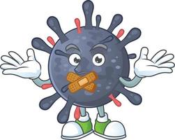 un dibujos animados personaje de coronavirus epidemia vector