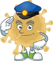 A cartoon character of coronavirus Particle vector