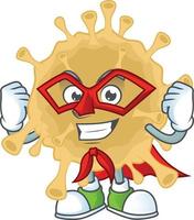 A cartoon character of coronavirus Particle vector