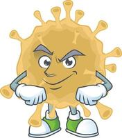 A cartoon character of coronavirus Particle vector