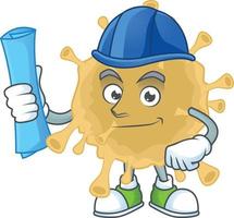 A cartoon character of coronavirus Particle vector