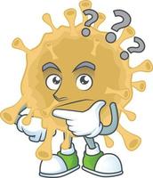 A cartoon character of coronavirus Particle vector