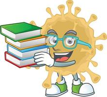 A cartoon character of coronavirus Particle vector