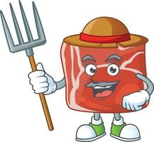 A cartoon character of beef vector