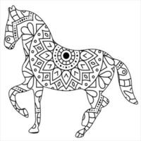 Vector animal mandala coloring page for kids and adult