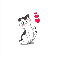 Vector cute cat  cartoon vector  illustration animal nature icon concept