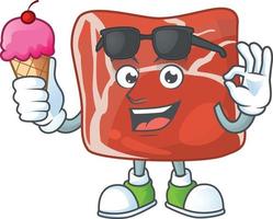 A cartoon character of beef vector