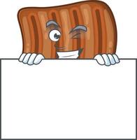 A cartoon character of roasted beef vector