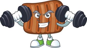 A cartoon character of roasted beef vector