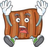 A cartoon character of roasted beef vector