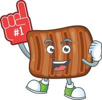 A cartoon character of roasted beef vector