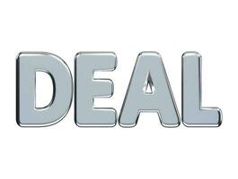 Deal text effect 3d rendering vector illustration