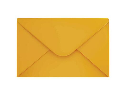 Photo letter 3d render open yellow envelope with empty paper card 3d vector icon illustration