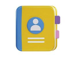 File with user icon 3d vector illustration