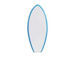 A blue and white surfboard with a white background and the words  a background vector