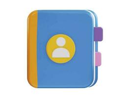 File with user icon 3d vector illustration