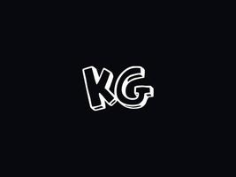 Monogram Kg Logo Icon, Unique KG Logo Letter Vector Stock