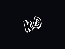 Monogram Kd Logo Icon, Unique KD Logo Letter Vector Stock
