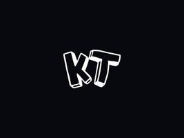 Monogram Kt Logo Icon, Unique KT Logo Letter Vector Stock