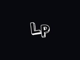 Modern Lp pl Logo Letter Vector Icon Design