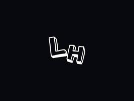 moderno lh hl logo letra vector icono diseño