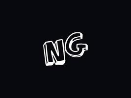 Abstract Ng Logo Image, Modern NG Minimalist Letter Logo vector