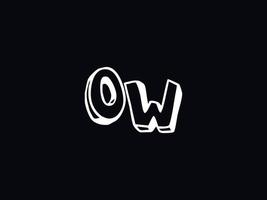 Alphabet Ow Logo Image, Letter OW Initial Logo Template vector