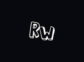 letra rw logo icono, único rw logo letra diseño vector