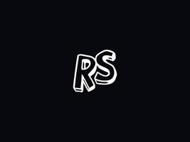 letra rs logo icono, único rs logo letra diseño vector