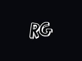 letra rg logo icono, único rg logo letra diseño vector